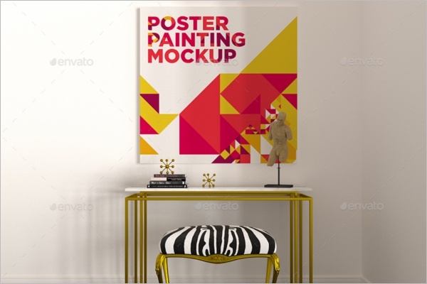 Poster Painting Mockup DesignÂ 