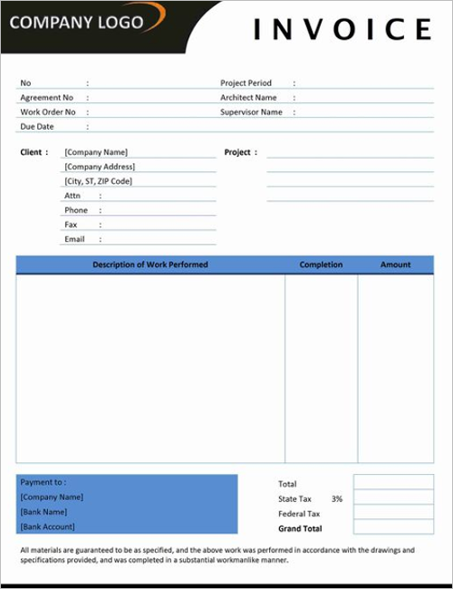 20 free contractor invoice templates word excel format