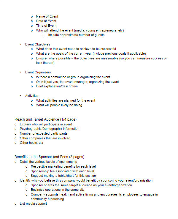 Printable Grant Proposal Template