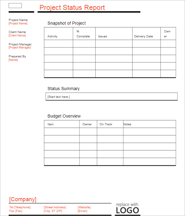 Project Report Template PDF