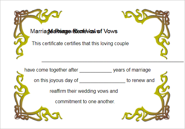 42+ Free Marriage Certificate Templates Word, PDF, Doc Format Samples