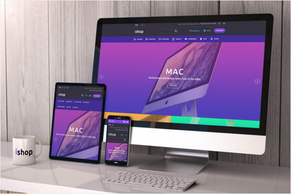 Responsive Free iMac Mockup Design