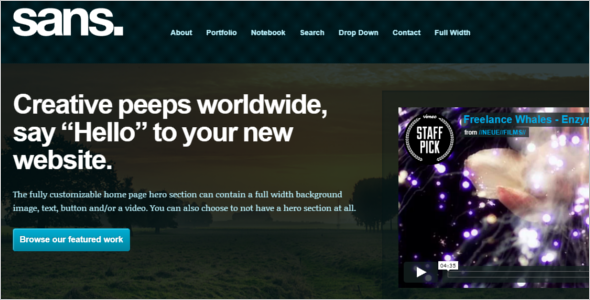 Responsive Video HTML5 Template