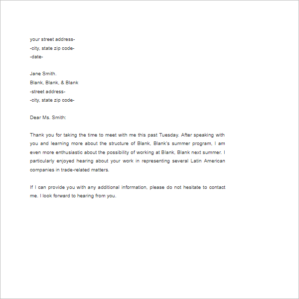 interview follow up letter interview follow up letter