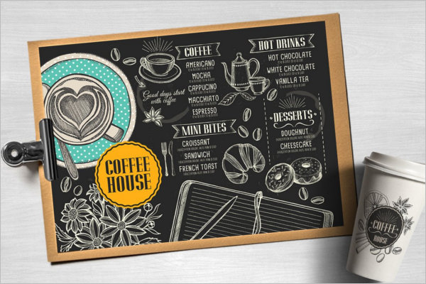 Retro Menu Card Design