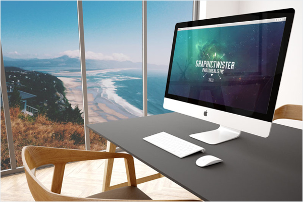 Sample iMac Mockup Template