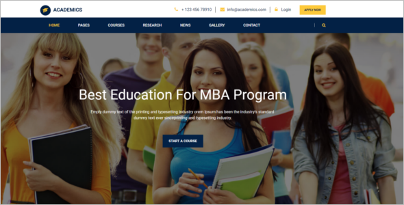 School website HTML5 Template