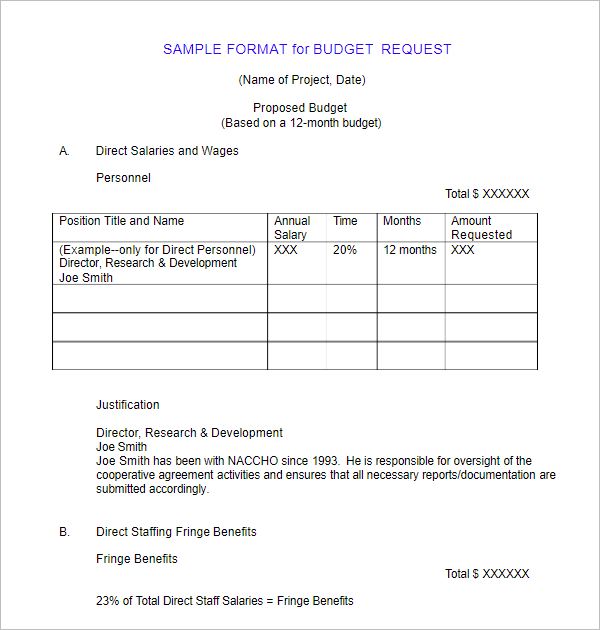 Simple Business Budget Template