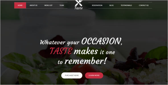 Simple Restaurant HTML5 Template