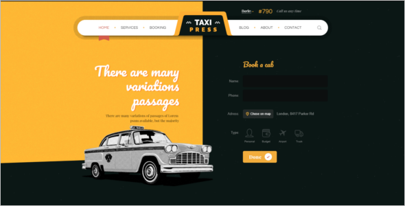 Taxi Vintage HTML5 Template