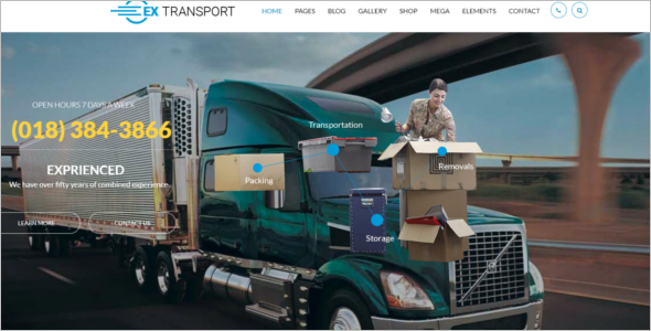 Transport Delivery HTML5 Template