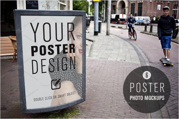 Poster On road Mockup Design
