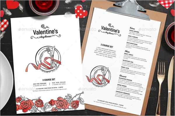 Valentines Menu Design