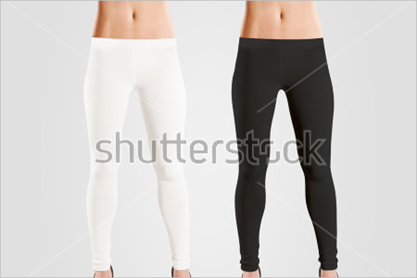 Woman Wear Blank Leggings Mockup Free