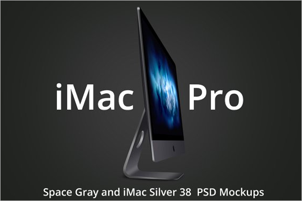 iMac Mockup Vector Template