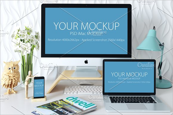 iMac & iPhone Mockup Template