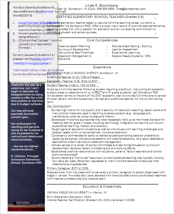 3 Sample Resume Template