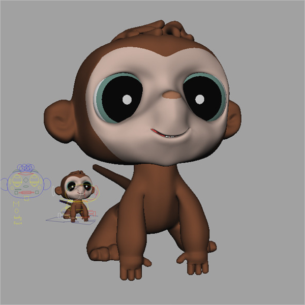 3D Monkey Design Model