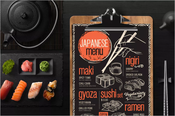 Asian Food Menu Design Template