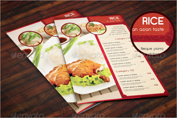 Asian Food Menu Design Template