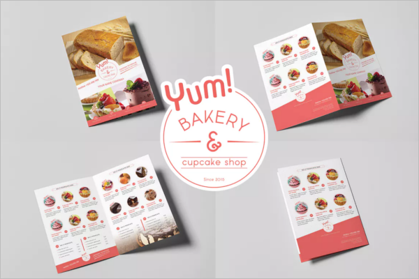 Bakery Food Menu Design Template