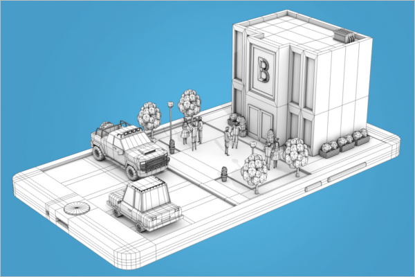 Bank Architecture 3D Design