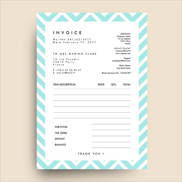 Basic Invoice HTML Template