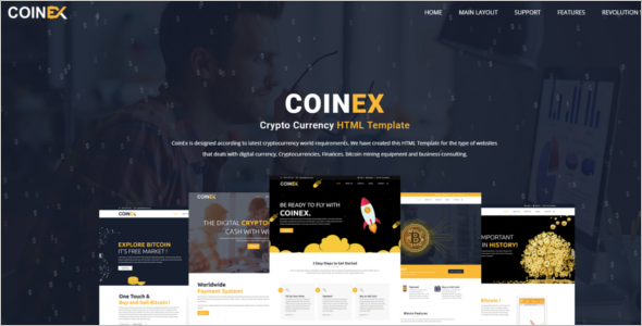 Bitcoin Currency HTML Template