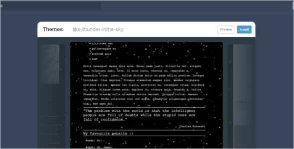 Black Tumblr Theme