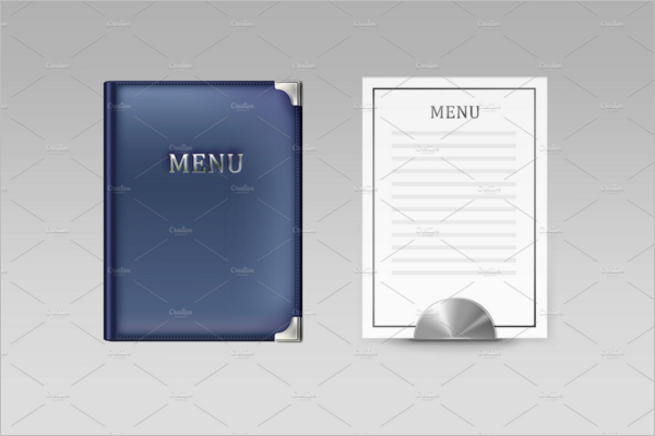 Blank Menu Book Template