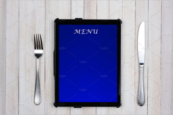 Blank Menu Template Word