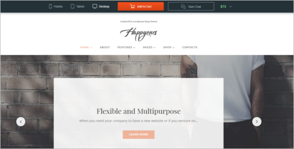 Blog WordPress Website Theme