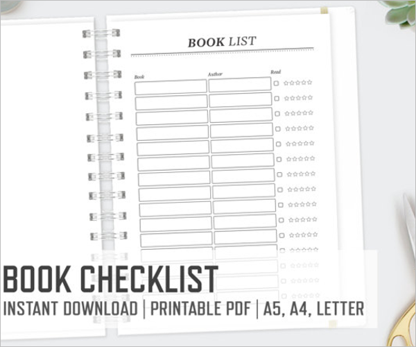 Book ChecklistÂ Template