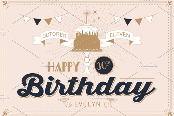30th Birthday Banner Template