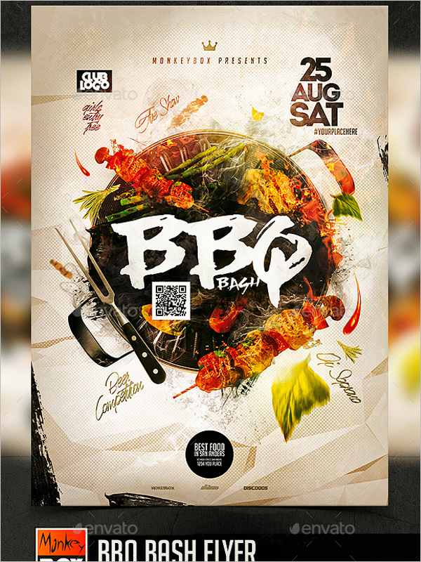 A4 BBQ Flyer Template