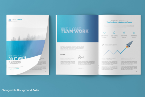 A4 Brochure Catalog Mockup Design