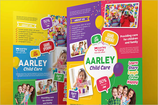 A4 Daycare Flyer Template