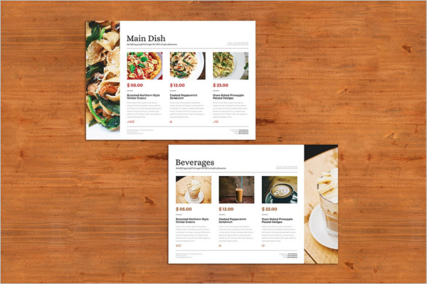 A4 Menu Template Photoshop