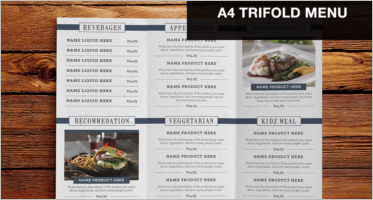 A4 Menu Templates