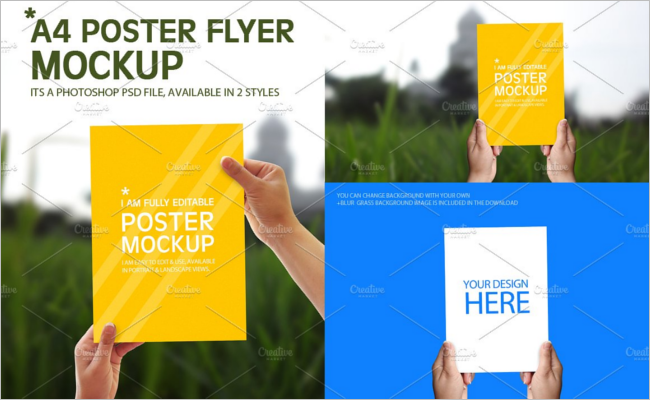 A4 Poster Mockup Design