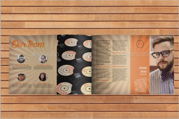 A4 Retro Brochure Template