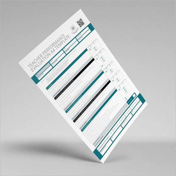 A4 Teacher Evaluation Form
