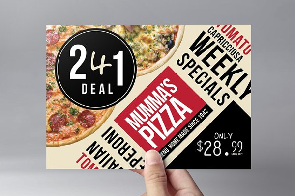 A5 Menu Flyer Template