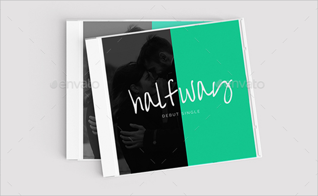 Album CD Cover Mockup Design