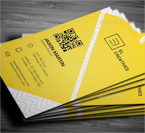 AttractiveÂ Yellow Business Card Template
