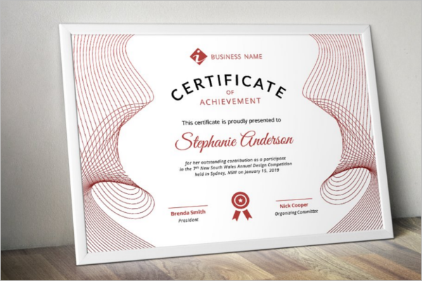 Award Certificate Template PSD