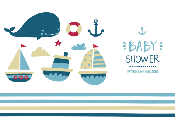 Baby Shower Banner Vector Design