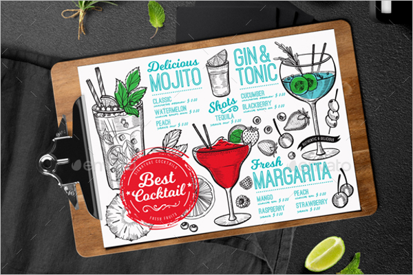 Bar Menu IllustratorÂ 