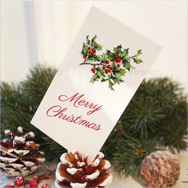 Beautiful Christmas Card Mockup Design
