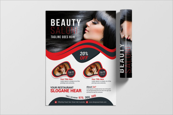 Beauty Salon Flyer Vector